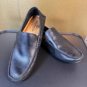 Men's Marc Joseph Napa Leather Black Driver Moccasin Slip On Shoes Size 9